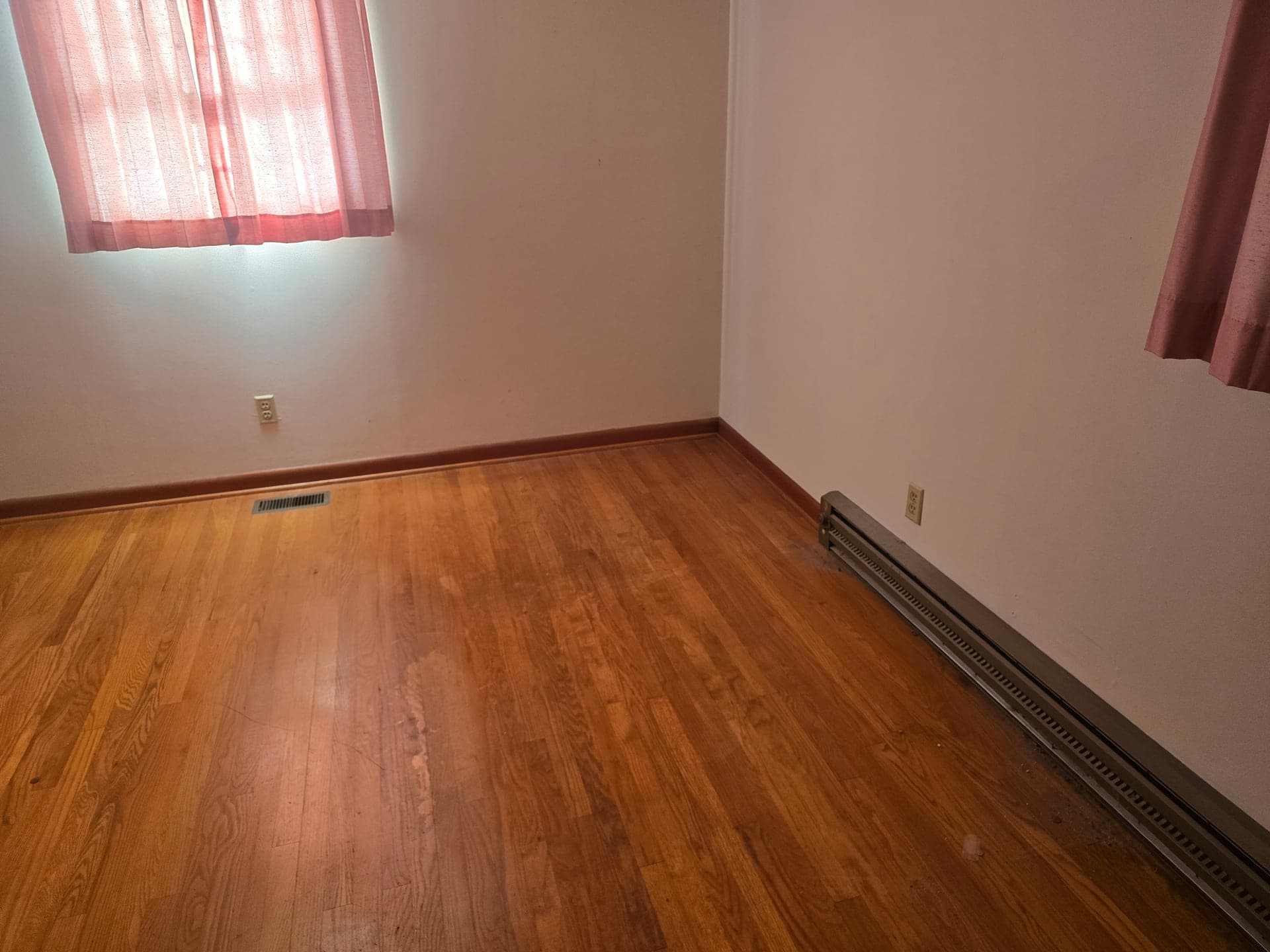 Bedroom after furniture removal