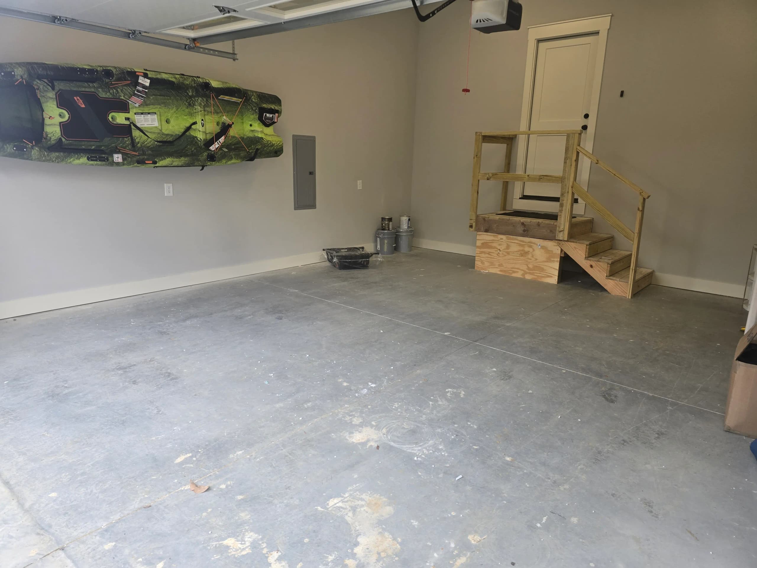 Cleared garage after cleanout by Kraken Junk Removal