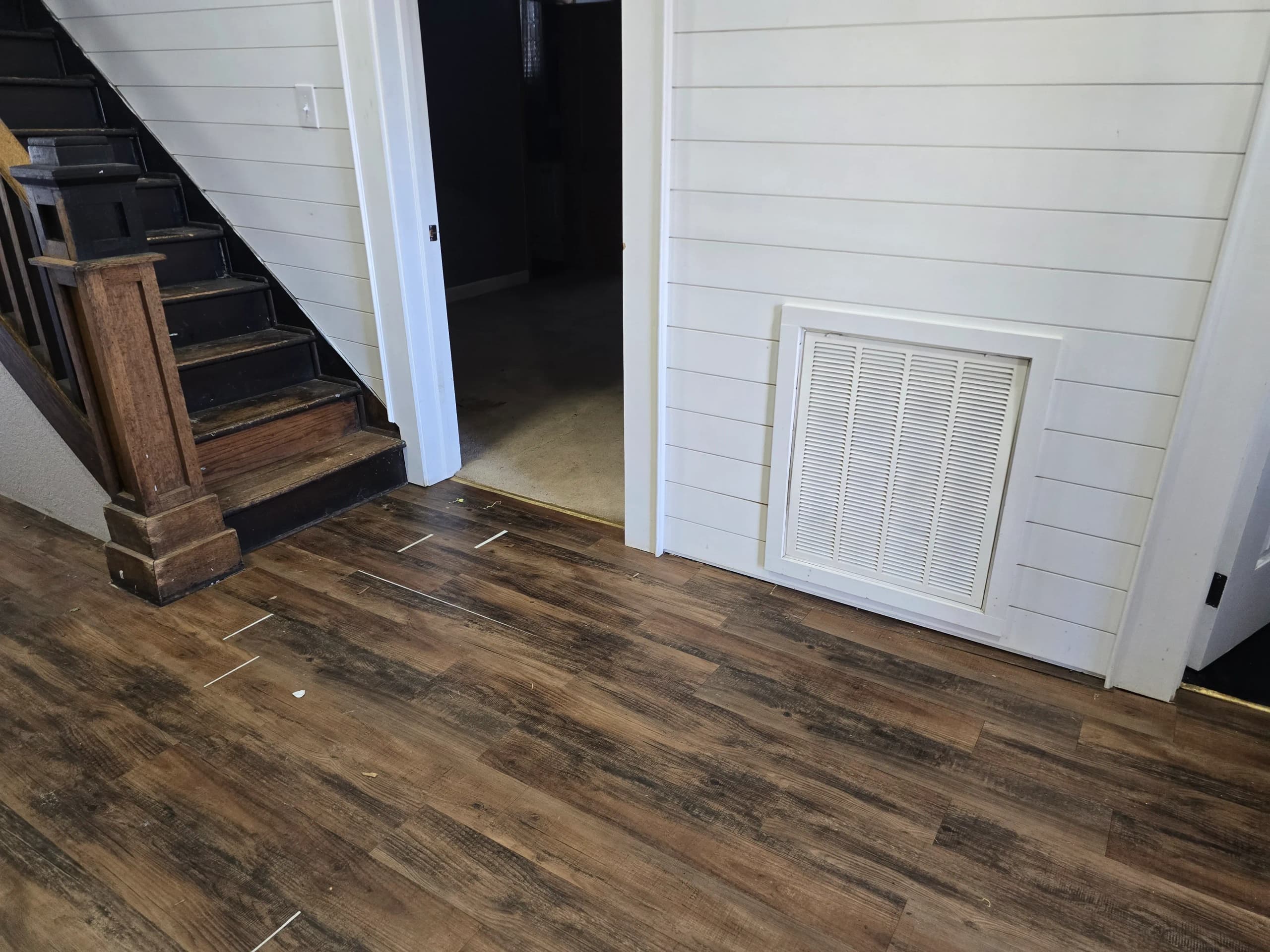 Space cleared after piano removal in Bristol, TN