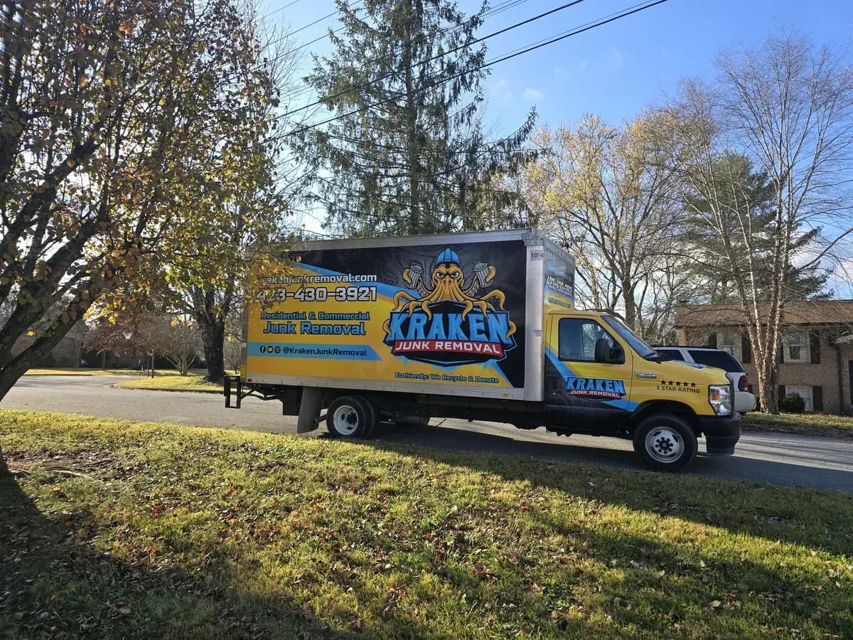 Kraken Junk Removal truck in Bristol, TN ready for junk removal service