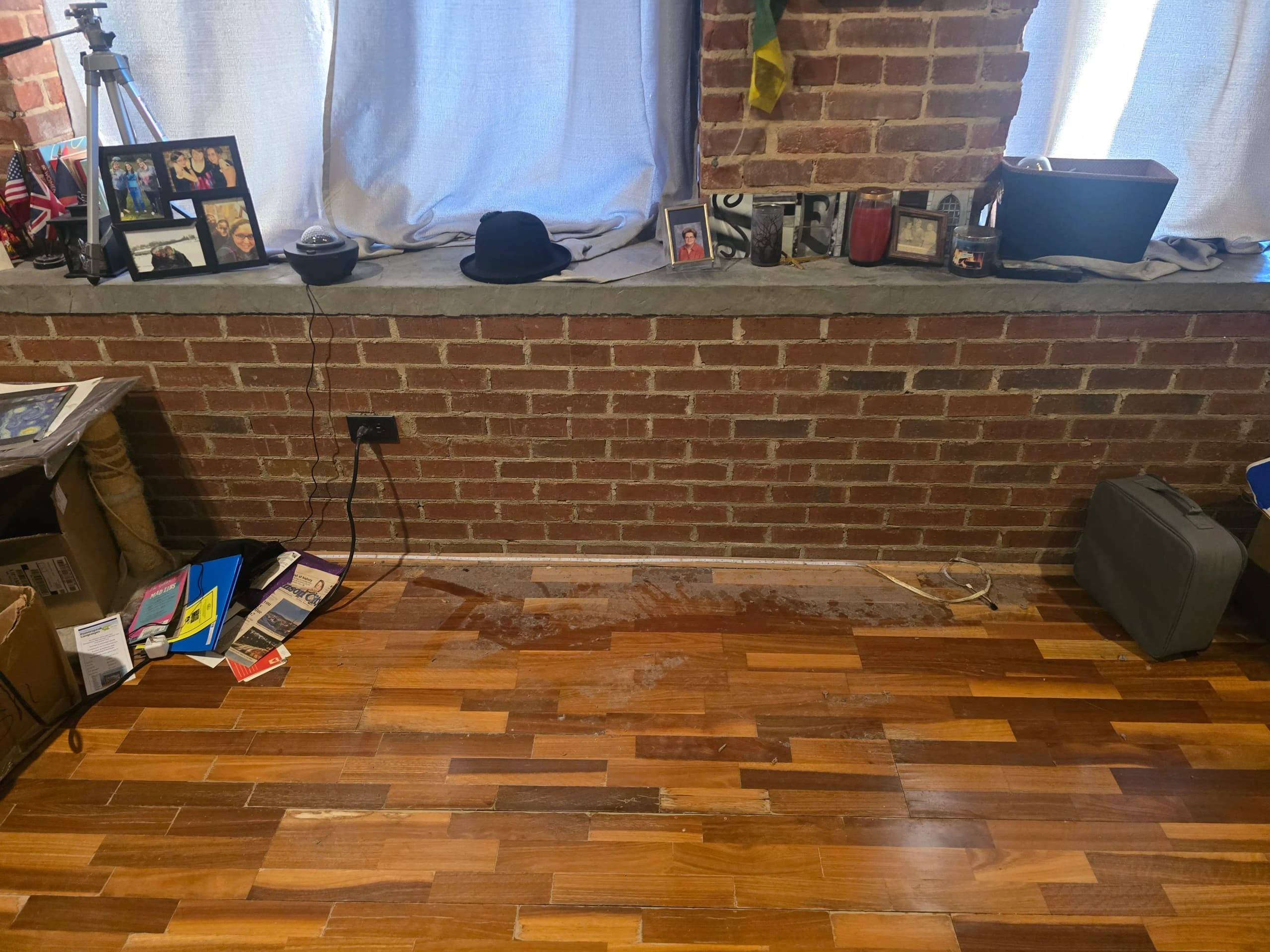 Cleared space after furniture removal by Kraken Junk Removal