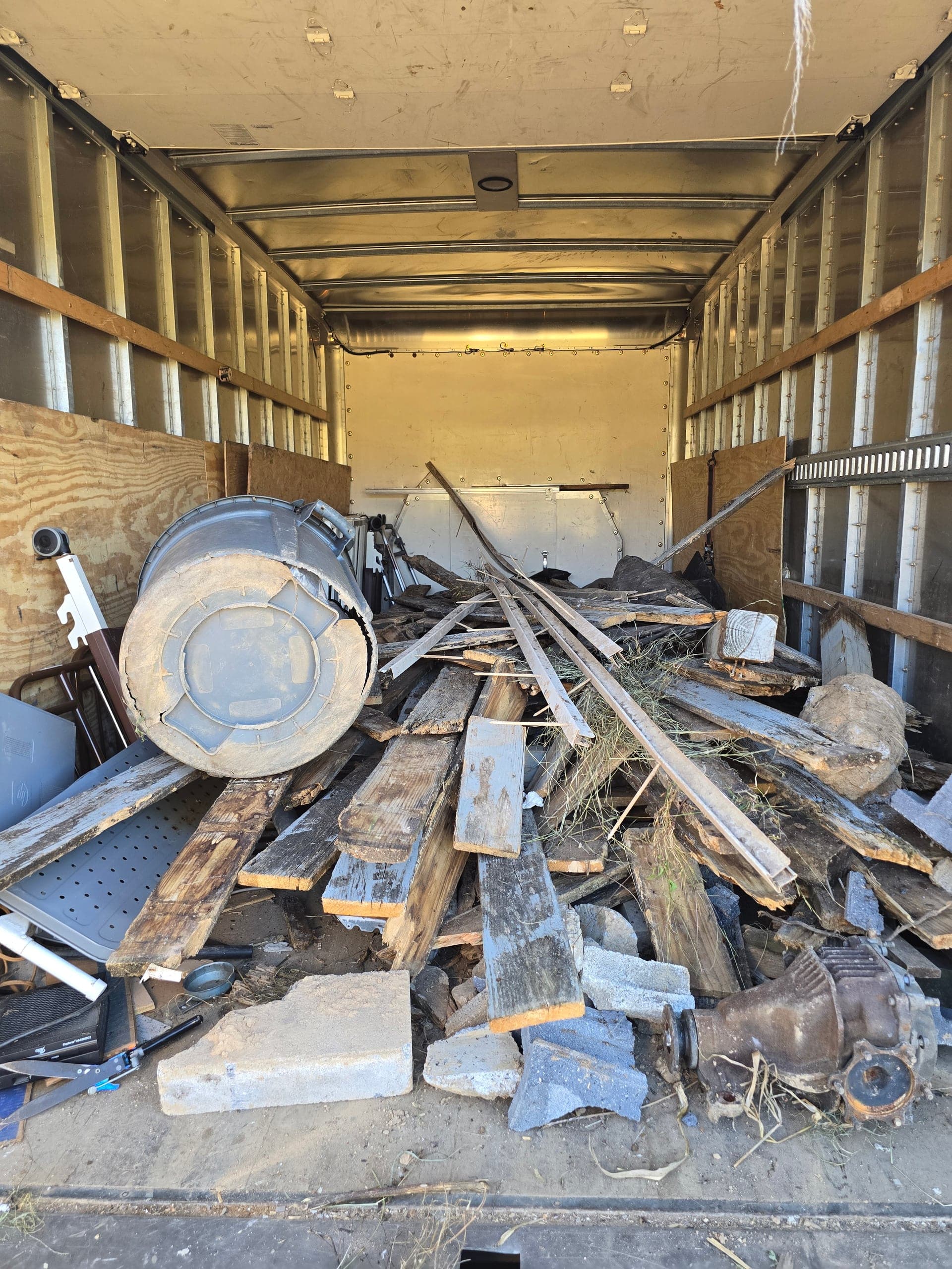 Job-site construction debris ready for hauling in Johnson City, TN
