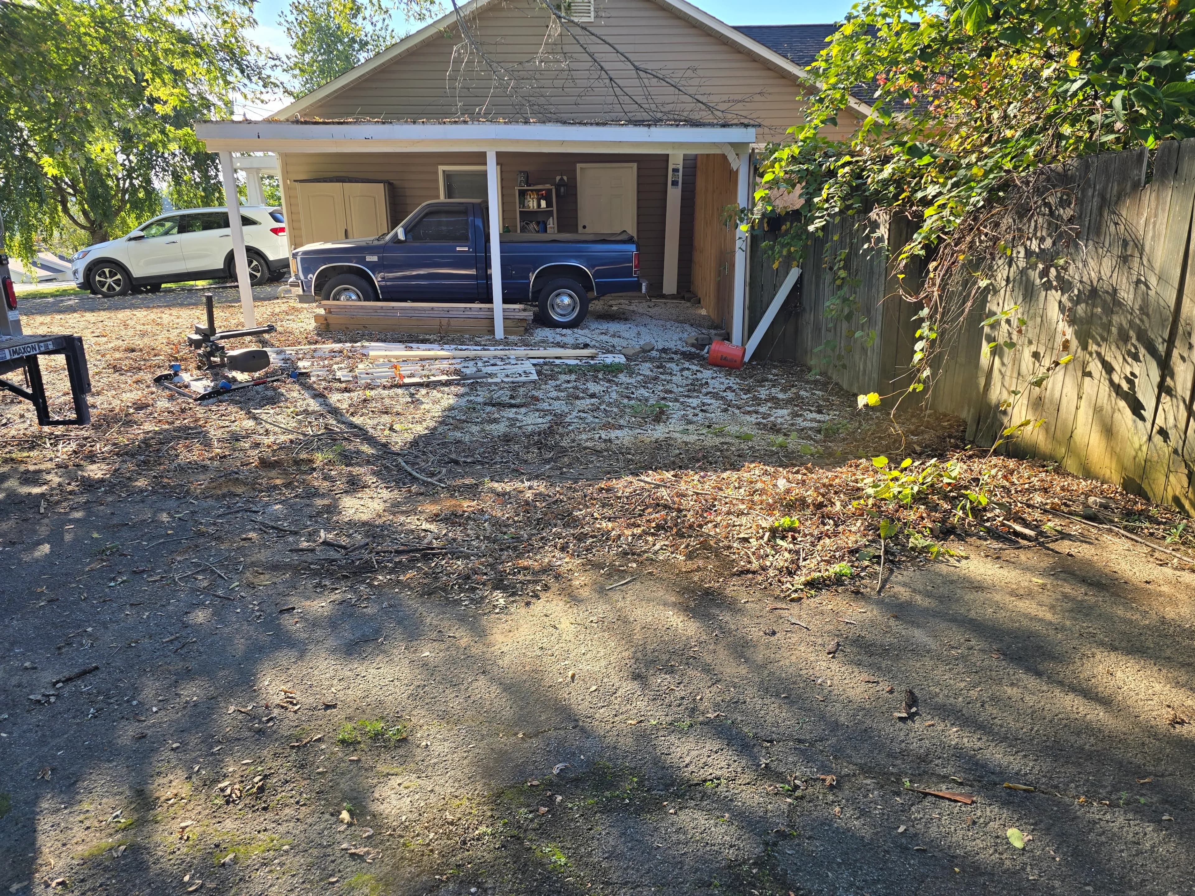 Cleared ground after construction debris removal by Kraken Junk Removal