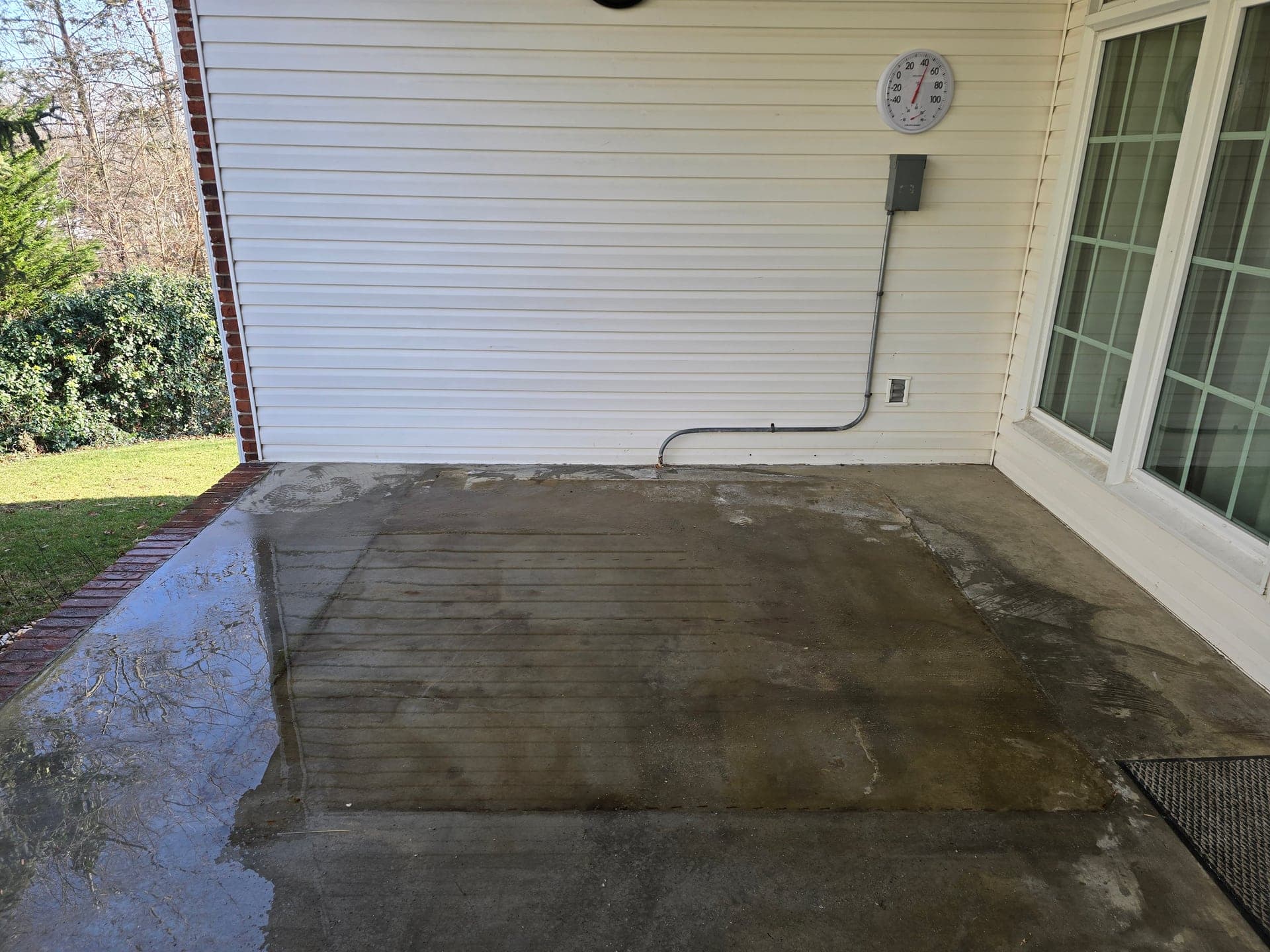 Patio after hot tub removal in Johnson City, TN