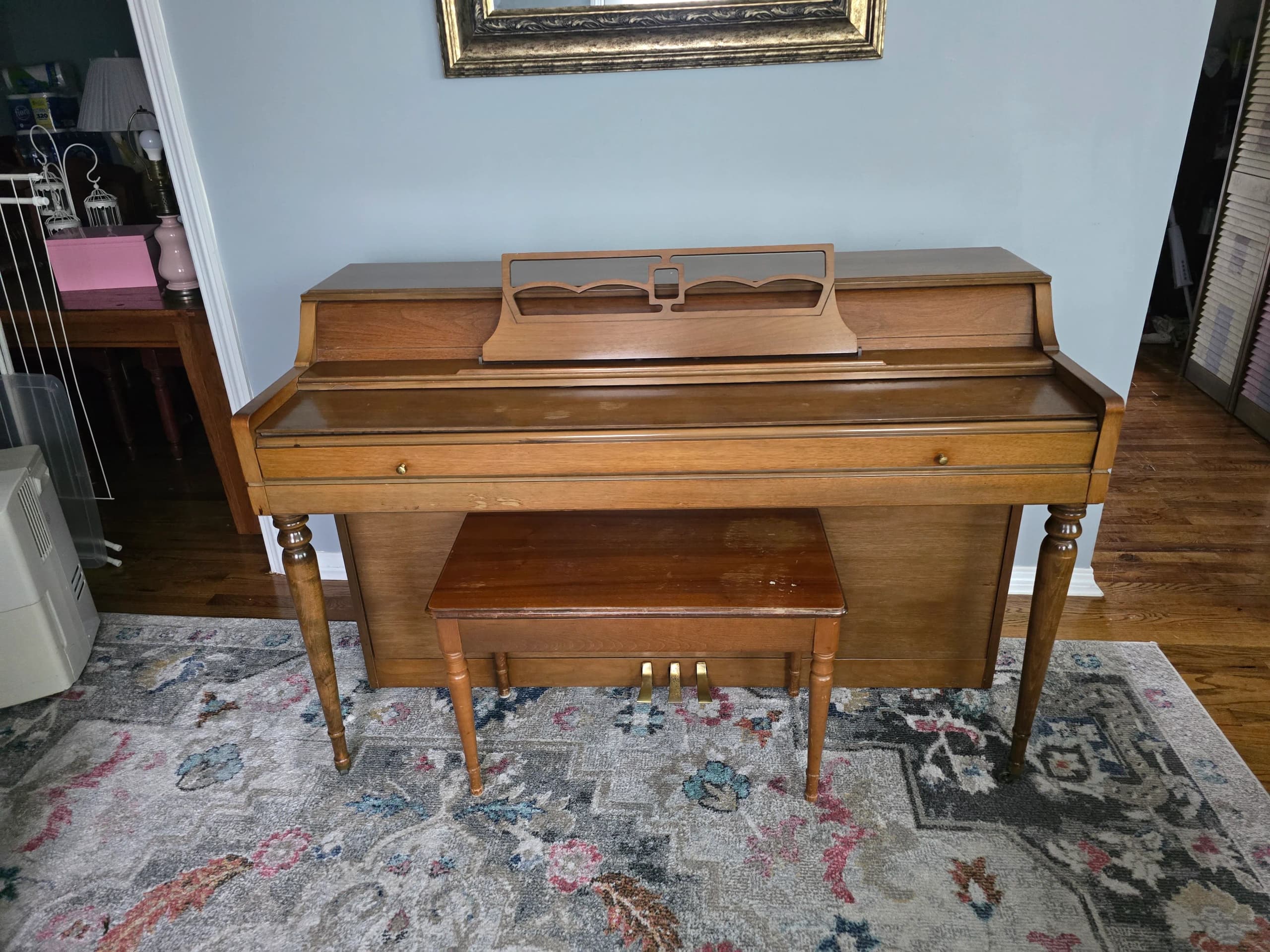 Console upright piano removal service by Kraken Junk Removal