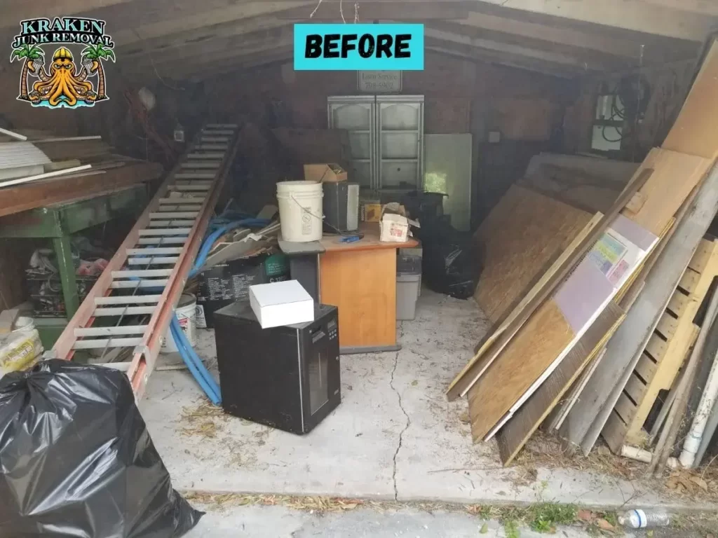 Hoarding Cleanout Before and After Picture