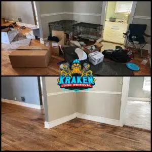 Professional home cleanout services in Johnson City, TN, by Kraken Junk Removal, offering fast and eco-friendly junk removal solutions.
