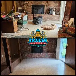 Professional home cleanout services in Kingsport, TN, by Kraken Junk Removal, specializing in decluttering and eco-friendly junk removal.
