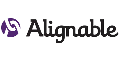 Alignable logo, representing the networking website where small business owners connect and collaborate.