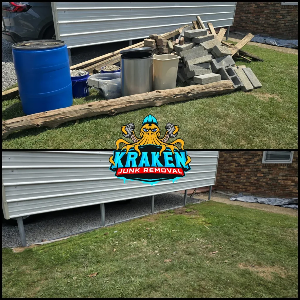 Expert demolition debris removal services in Chuckey, TN by Kraken Junk Removal, focusing on safe, efficient, and eco-friendly waste management.