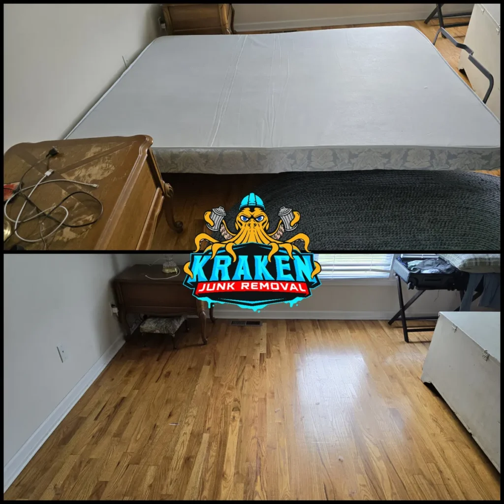 Mattress disposal in Piney Flats, TN by Kraken Junk Removal & Hauling.