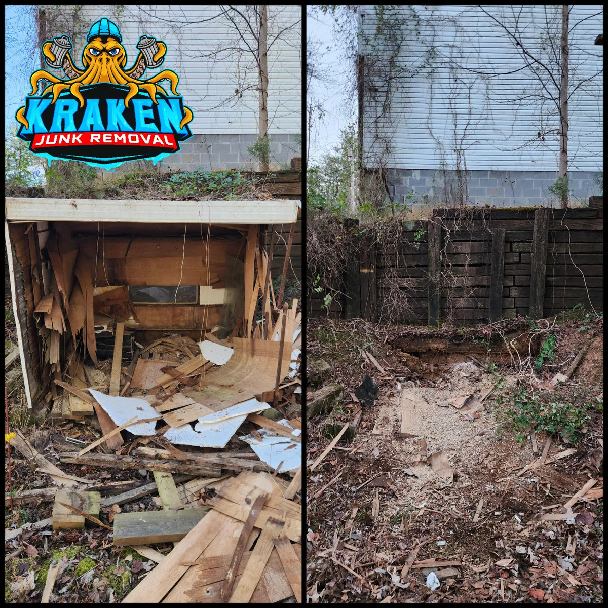 Top Rated Shed Tri-Cities, TN by Kraken Junk Removal & Hauling