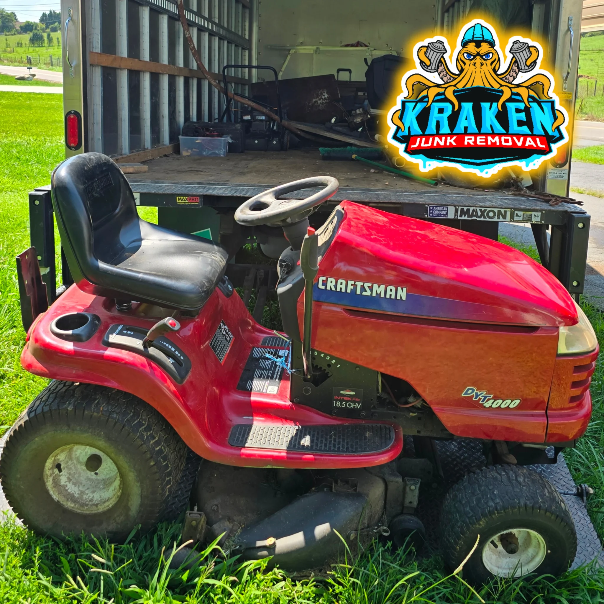 Riding Lawn Mower Removal